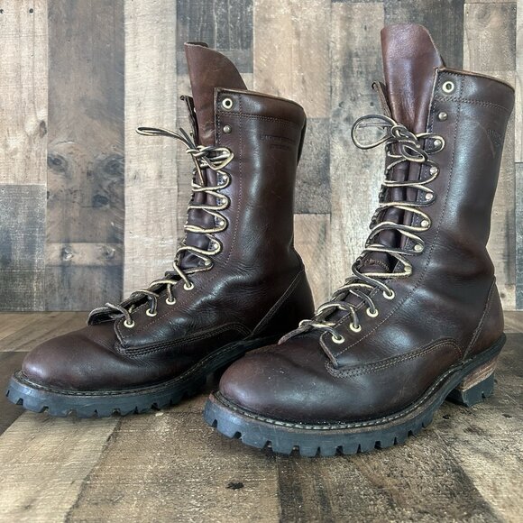 Whites Hathorn Explorer Logger Packer Plain Toe Work Boots Mens 14 D - Picture 1 of 12